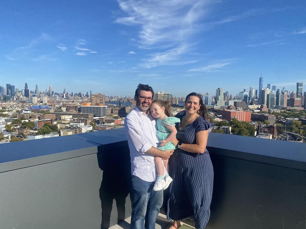 John, Jessica and Alma with the Manhattan skyline